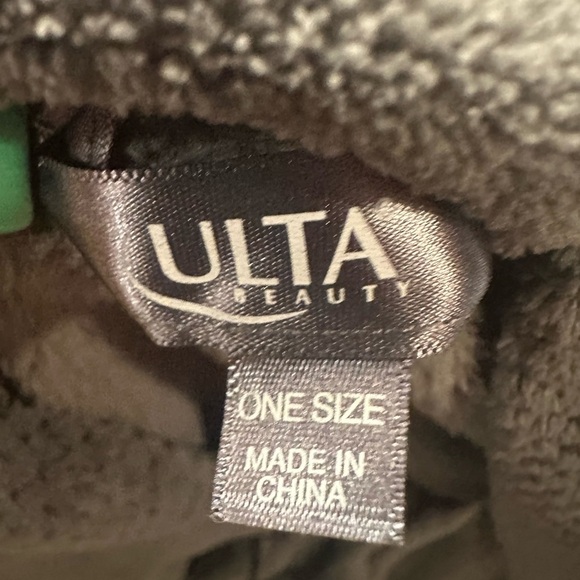 Ulta Beauty Gray Fleece Bath Robe One Size Plush Belted Pockets Shawl Collar - Picture 6 of 7